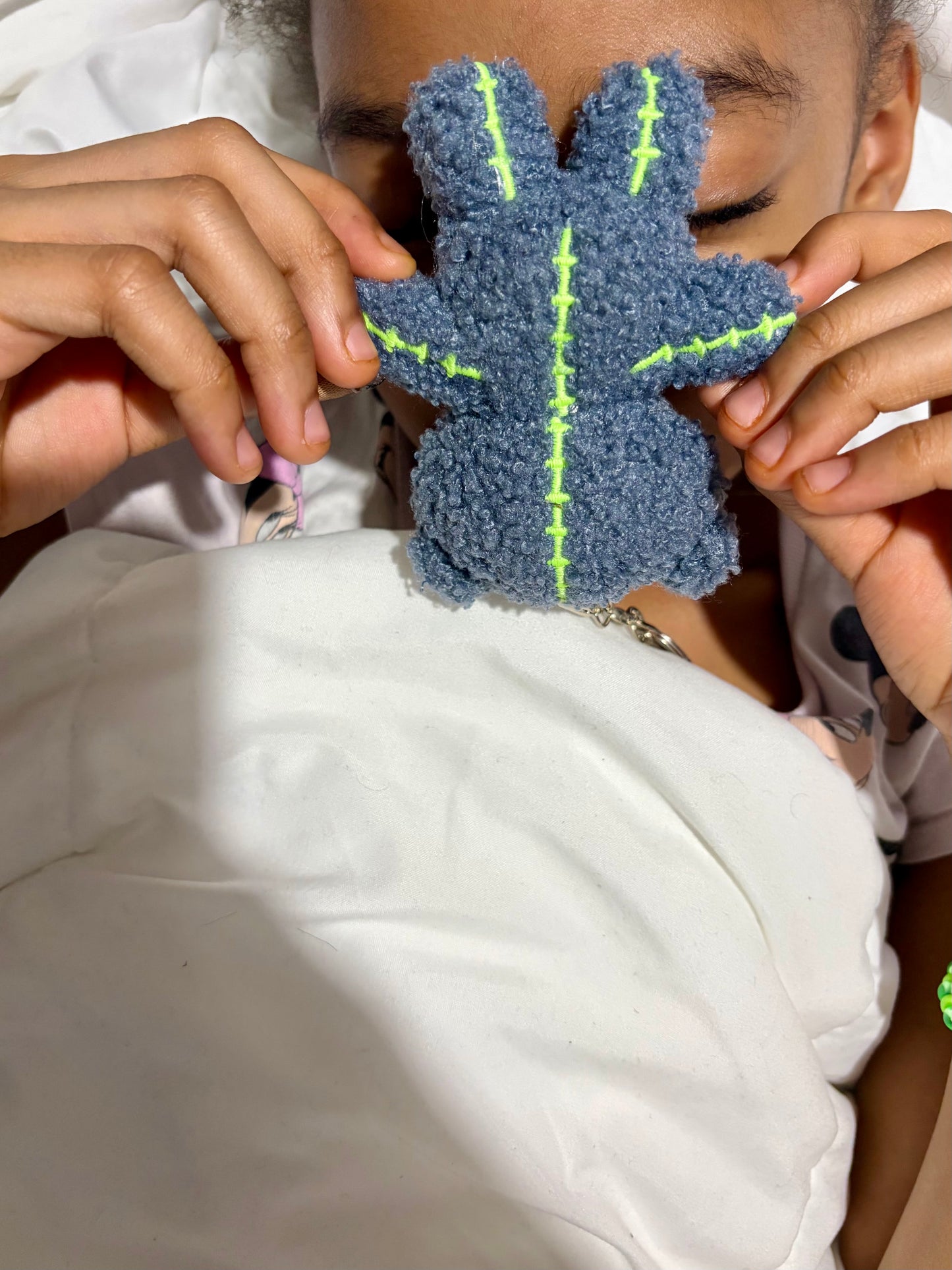 Faceless Love Mini Bear Keychain- Charcoal Grey