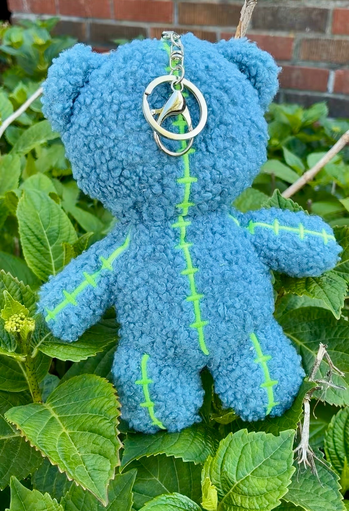 Faceless Love Bear Keychain- Blue