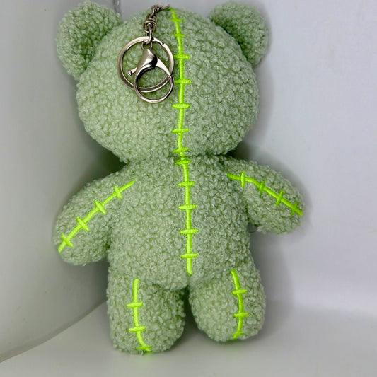 Faceless Love Bear Keychain - Green