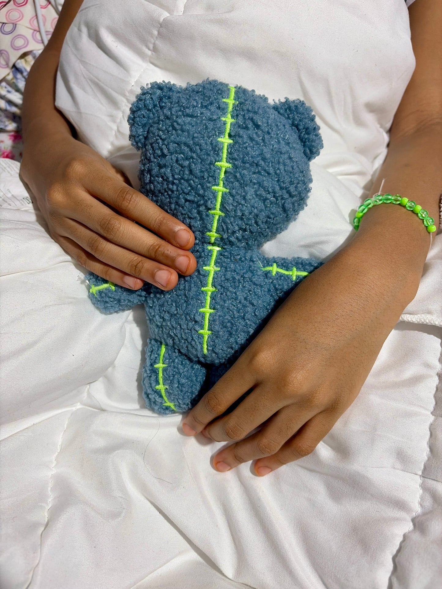 Faceless Love Bear Keychain- Blue