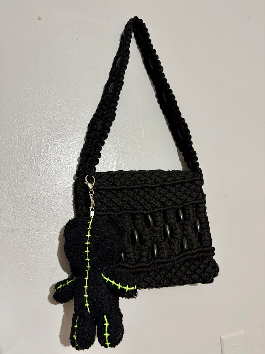 Faceless Love Bear keychain- Black