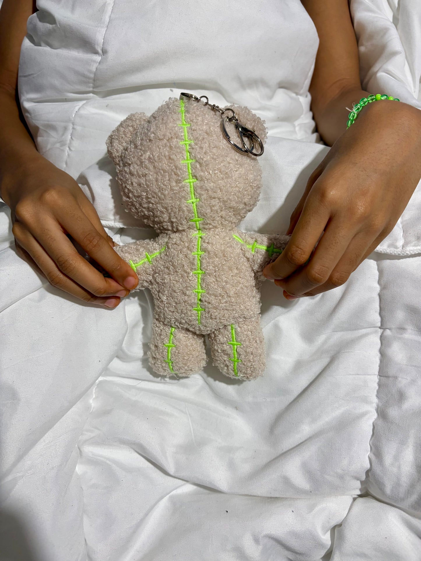 Faceless Love Bear Keychain - Beige