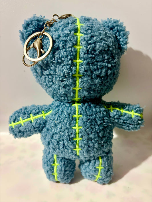 Faceless Love Bear Keychain- Blue