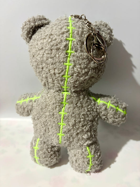 Faceless Love Bear Keychain- Grey
