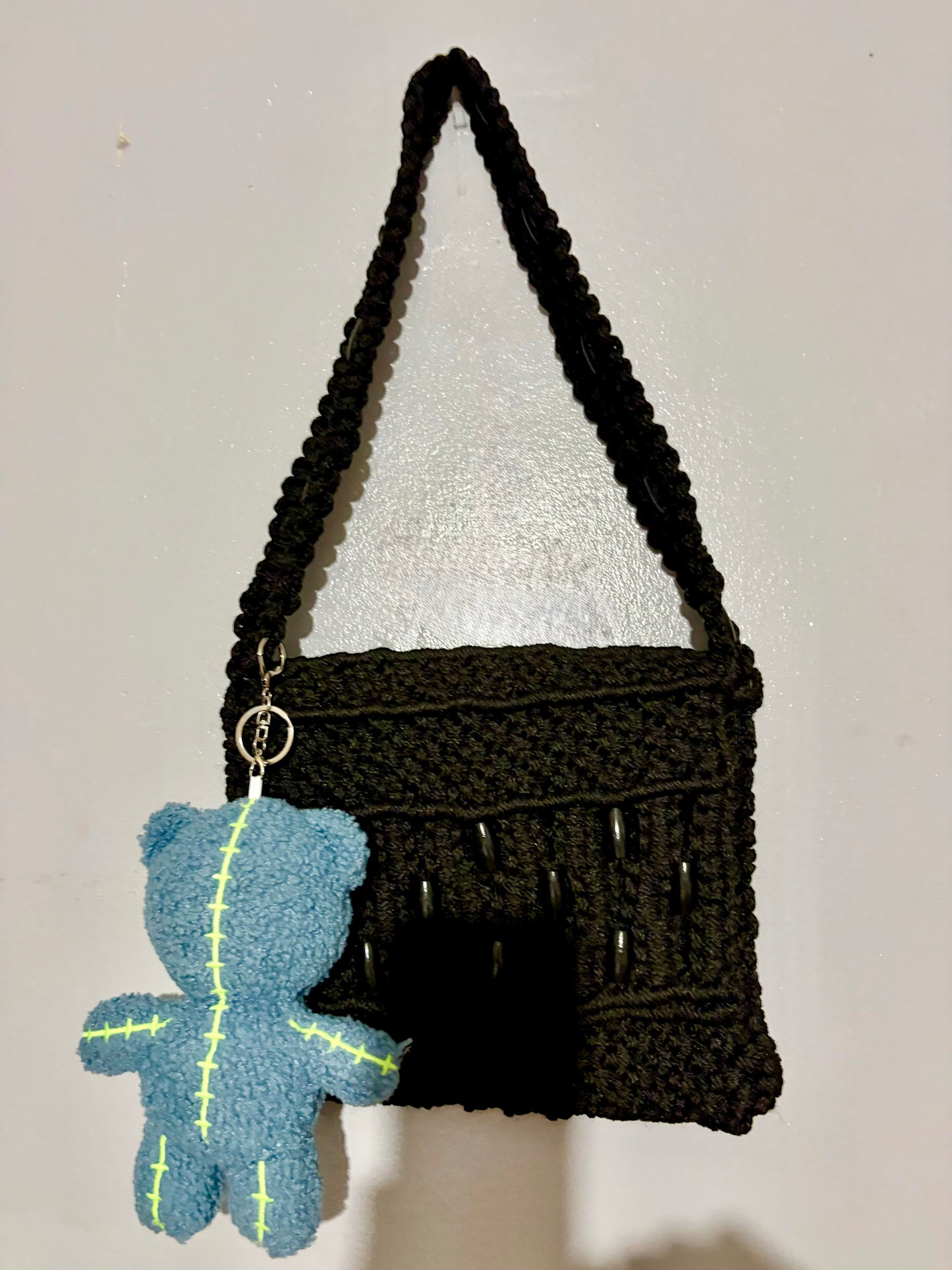 Faceless Love Bear Keychain- Blue