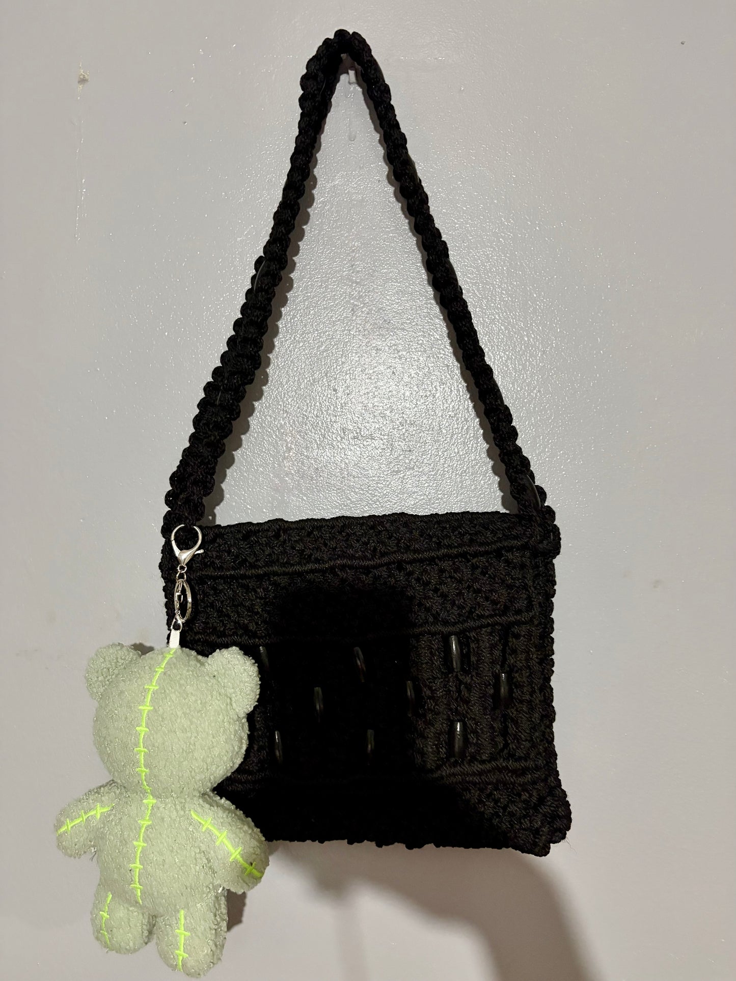 Faceless Love Bear Keychain - Green