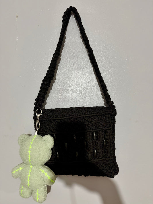 Faceless Love Bear Keychain - Green