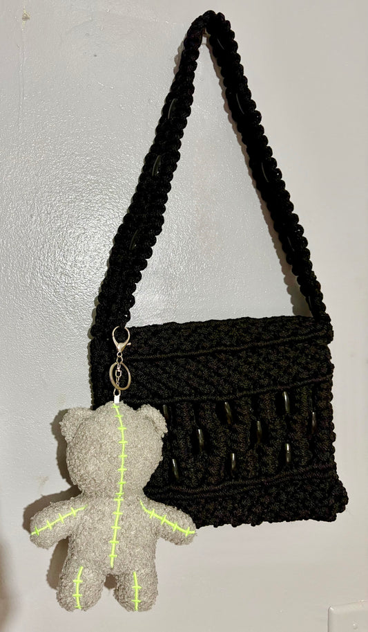 Faceless Love Bear Keychain - Beige