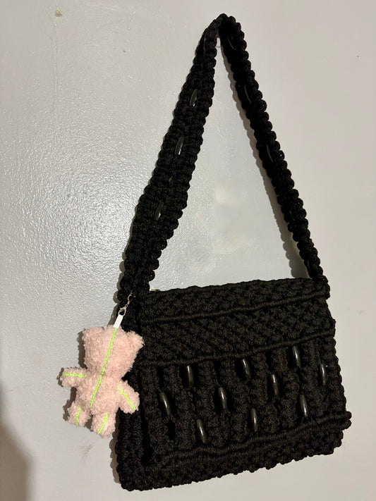 Faceless love Mini Bear Keychain- Blush Pink