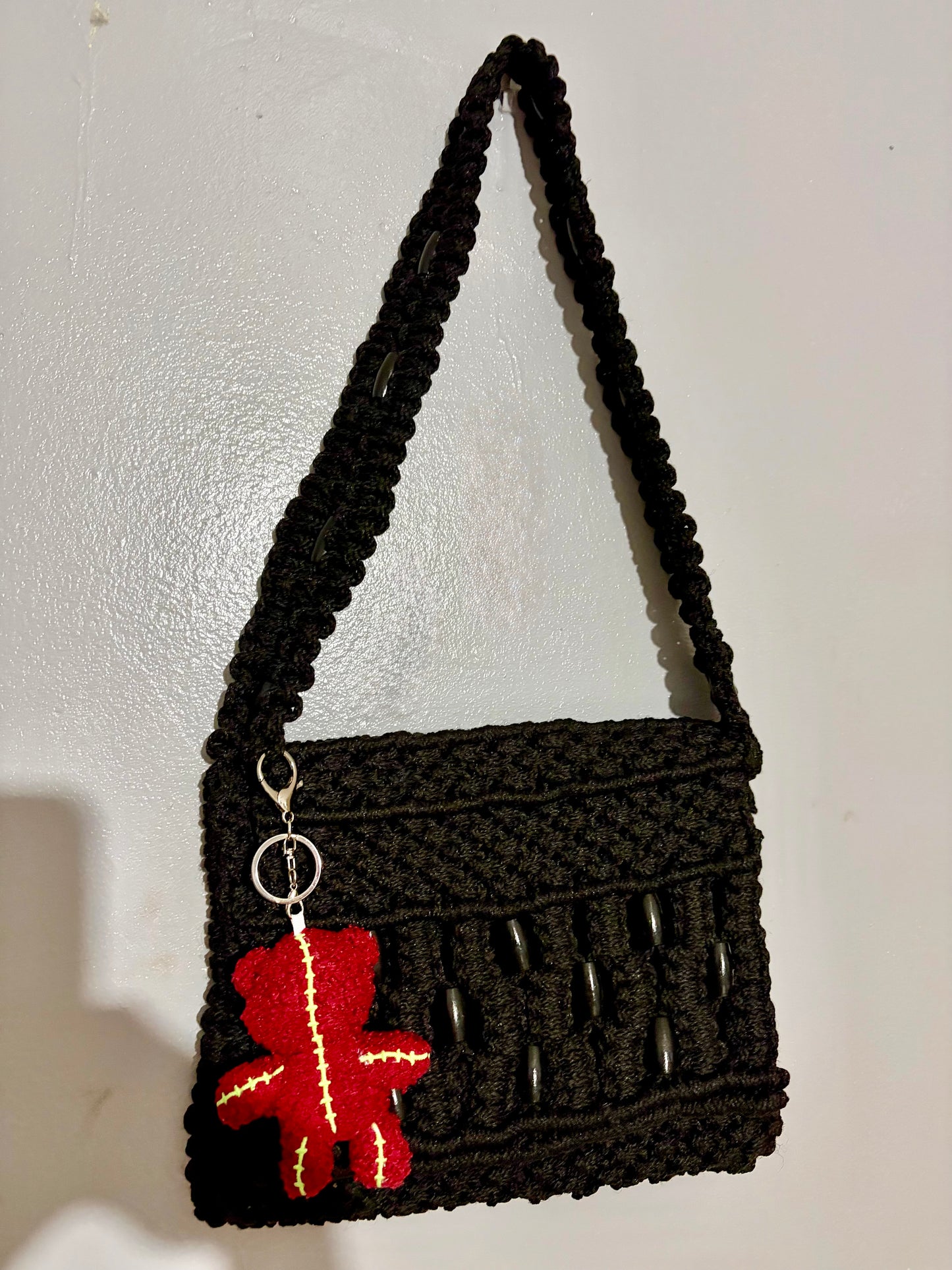 Faceless Love Mini Bear Keychain- Red