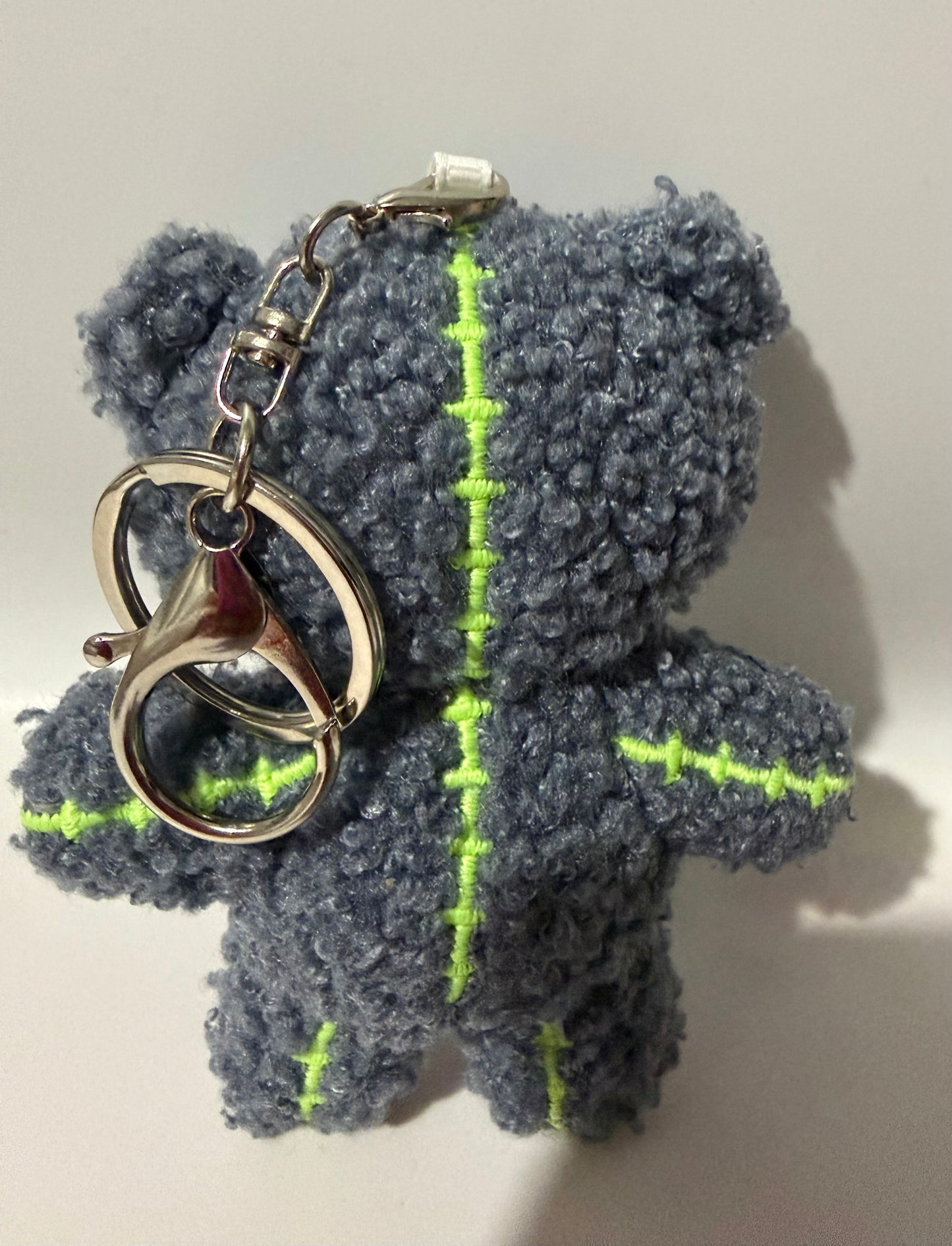 Faceless Love Mini Bear Keychain- Charcoal Grey