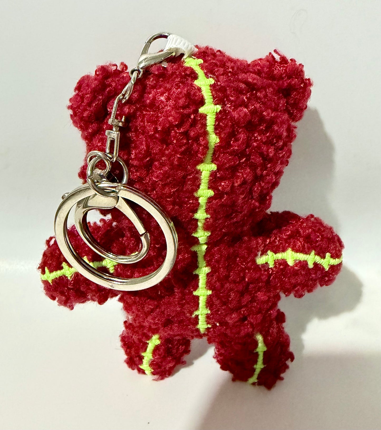 Faceless Love Mini Bear Keychain- Red