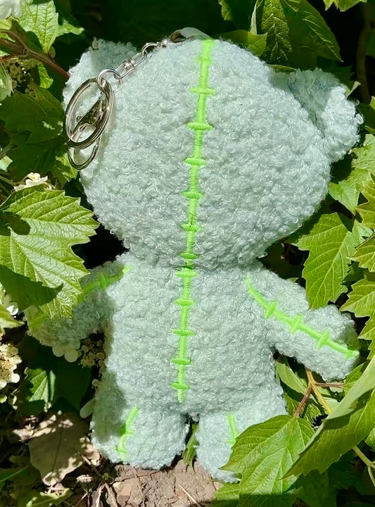 Faceless Love Bear Keychain - Green