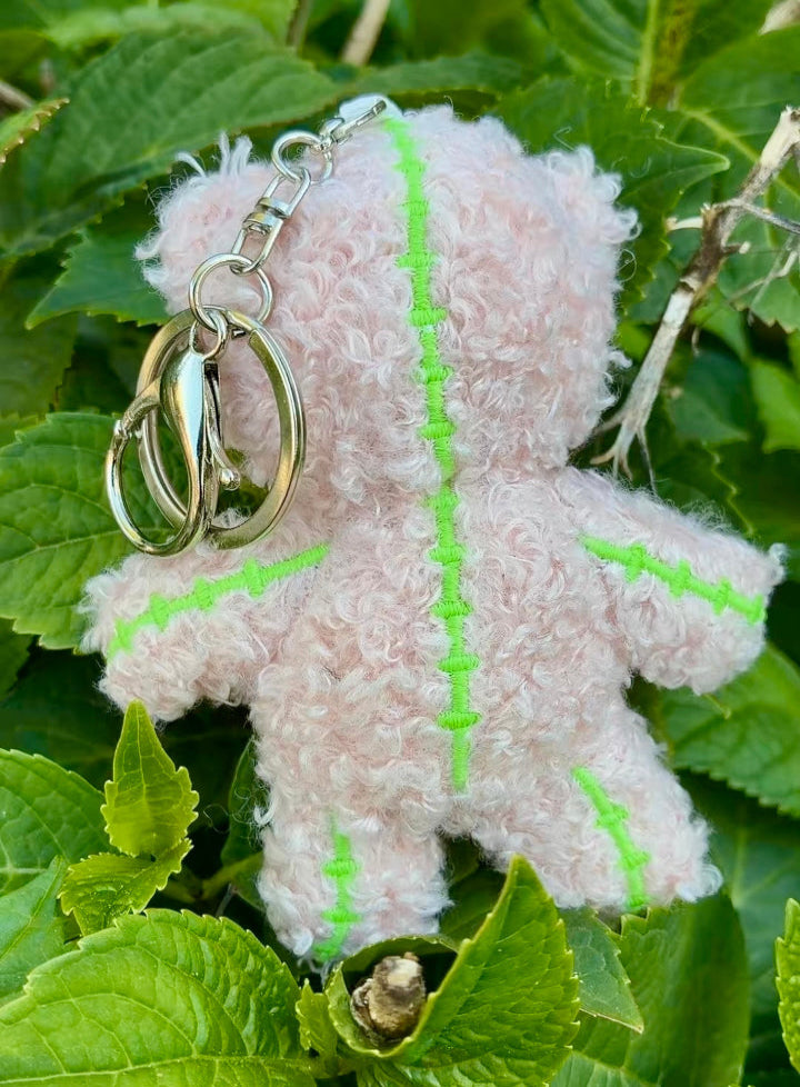 Faceless love Mini Bear Keychain- Blush Pink