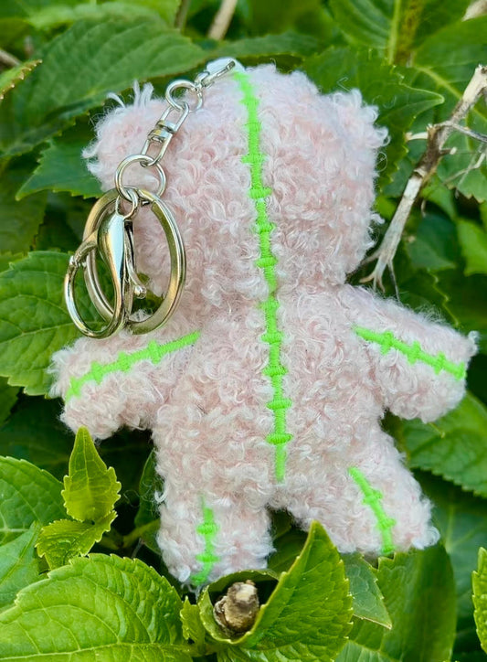 Faceless love Mini Bear Keychain- Blush Pink