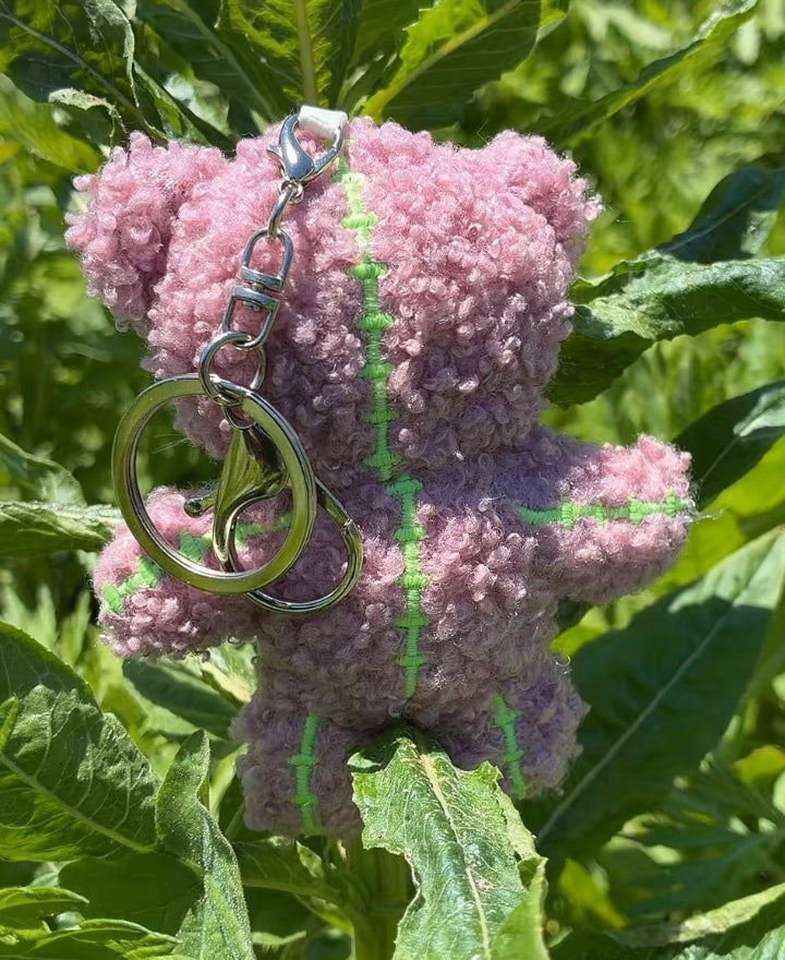 Faceless love Mini Bear Keychain- Rose