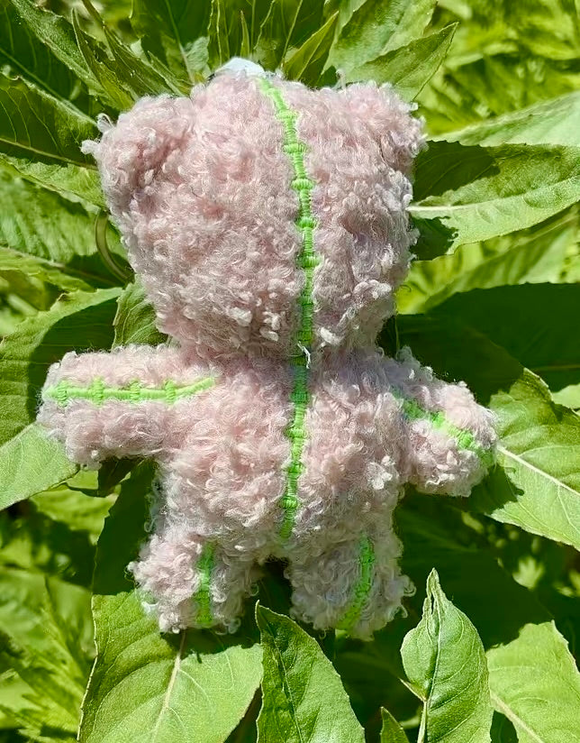 Faceless love Mini Bear Keychain- Blush Pink