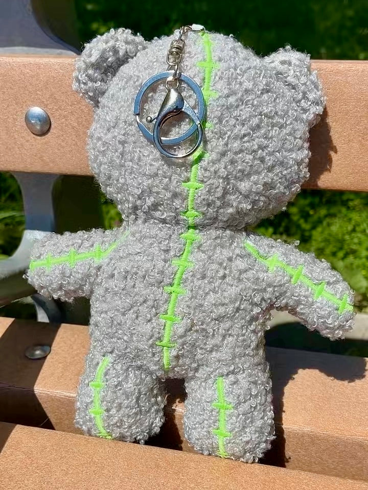 Faceless Love Bear Keychain- Grey